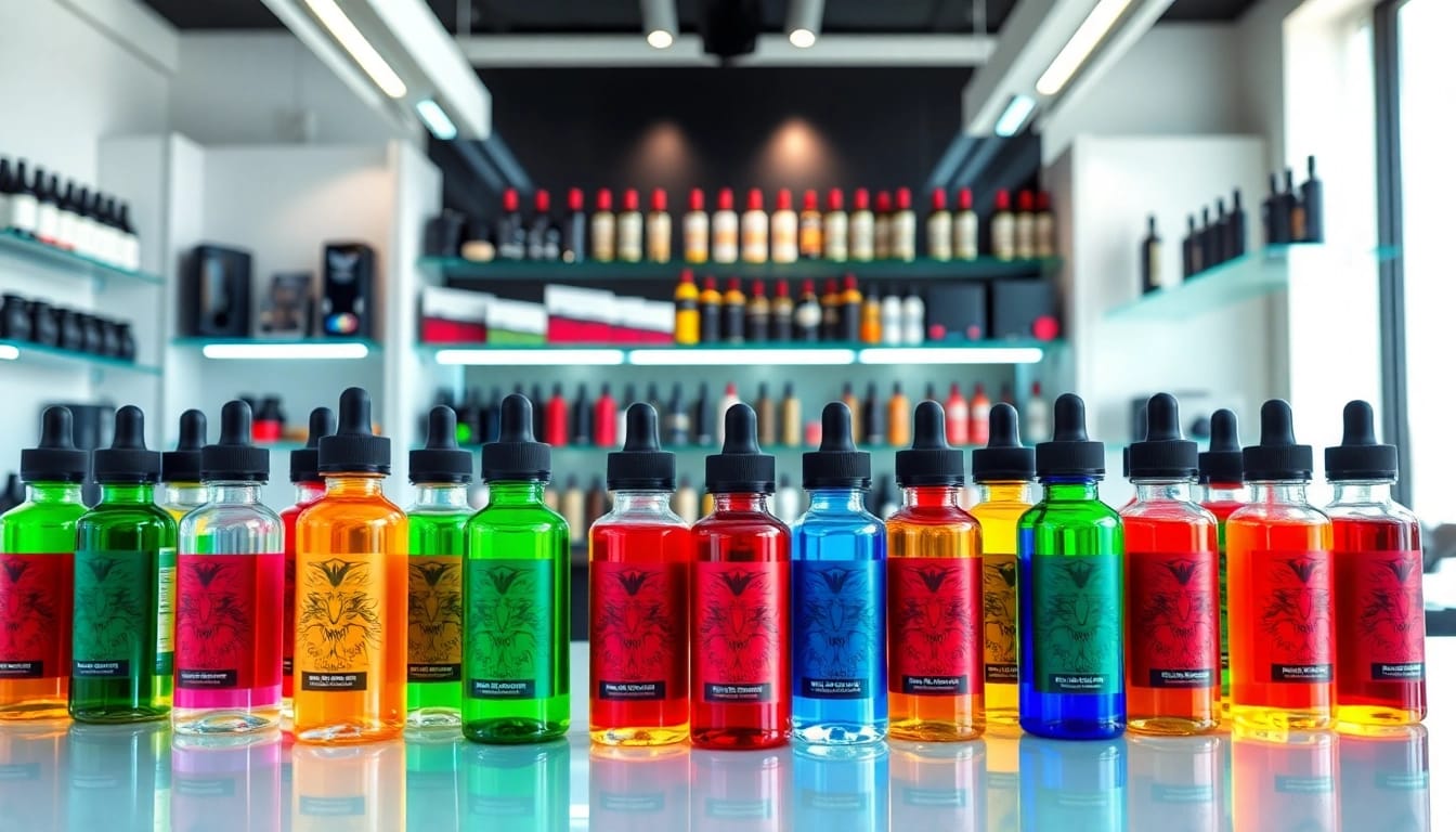 Explore Vape & E-Liquids in a vibrant professional vape shop setting.