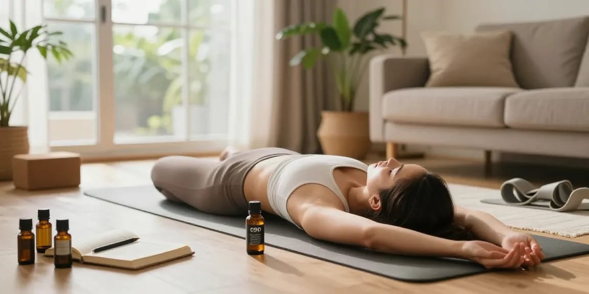 Ministry of Cannabis CBD oil integrated into a peaceful yoga practice for natural wellness