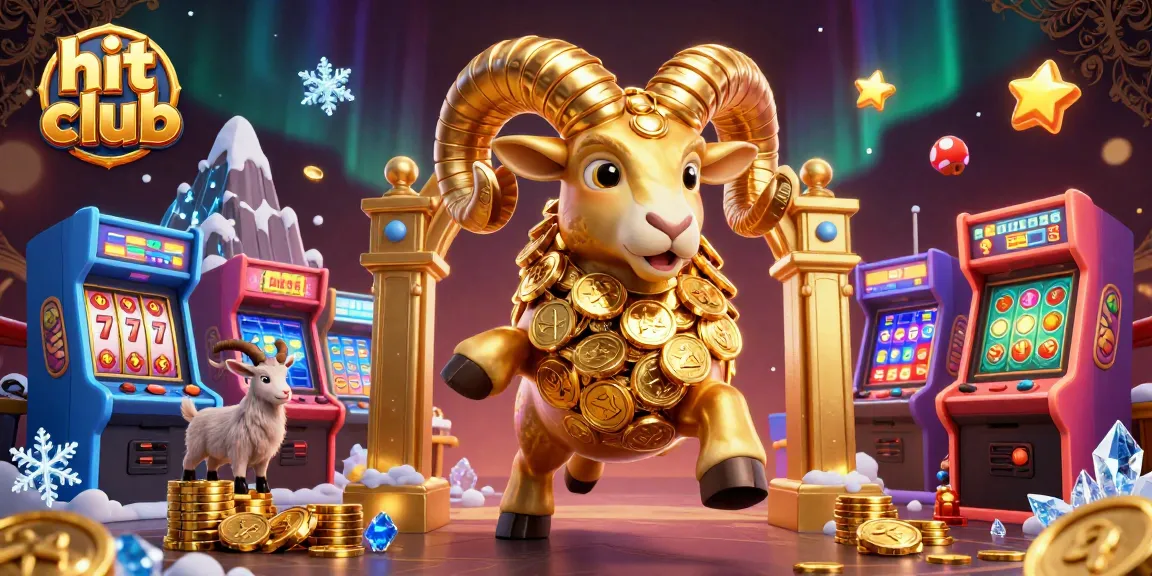 Win big with the hit club as a golden ram charges through vibrant casino elements and exciting game features.