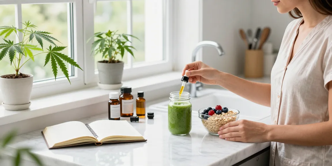 CBD-Öl von Ministry Cannabis in einem hellen Küchenumfeld für alle, die natürliche Wellness suchen.