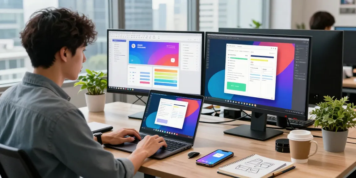 Seamlessly download WPS Office from a modern office workspace with sleek tech elements.
