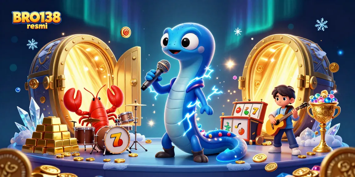 Experience slot gaming excitement at BRO138 resmi with vibrant 3D casino illustration.