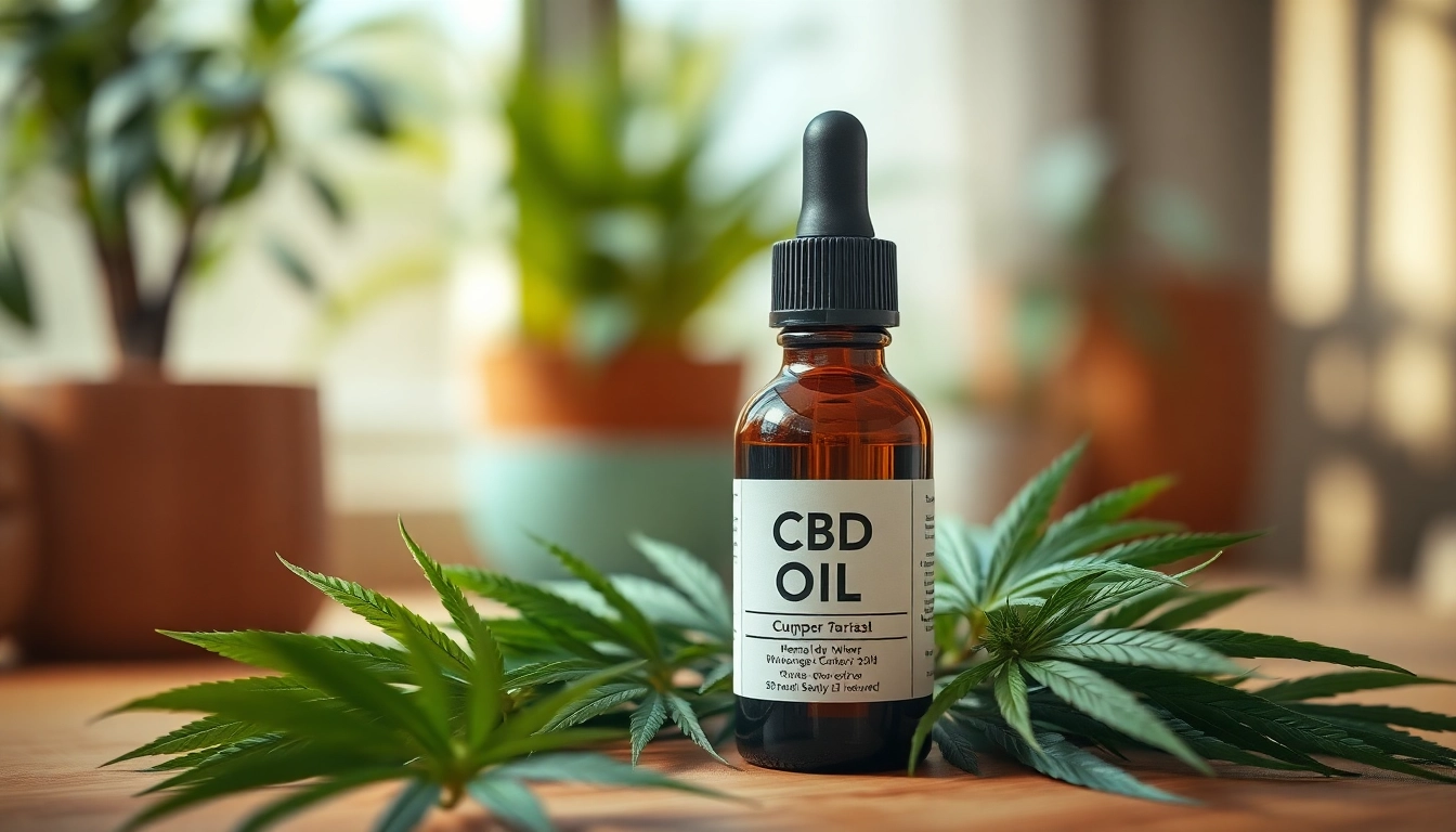 Showcase of CBD oil bottle amidst hemp leaves, symbolizing natural wellness.