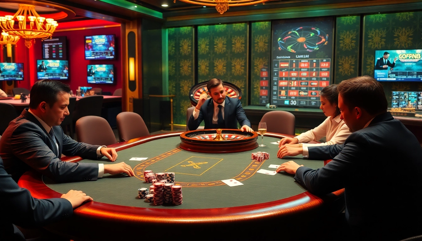 Intensely engaged players at a poker table demonstrate high-stakes strategies for Gopay88 Daftar success.