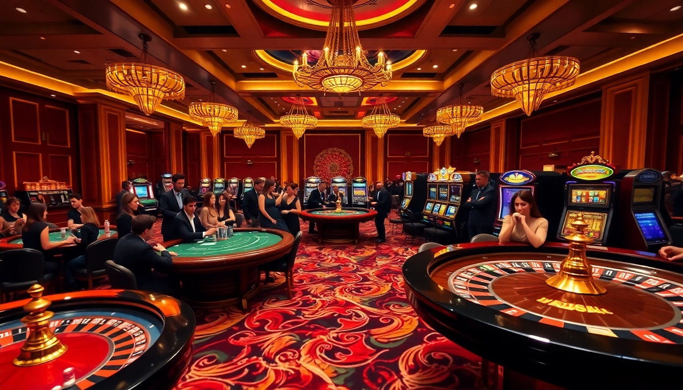 Experience the thrill at https://kk55.host/ with a vibrant casino scene filled with exciting games and players.